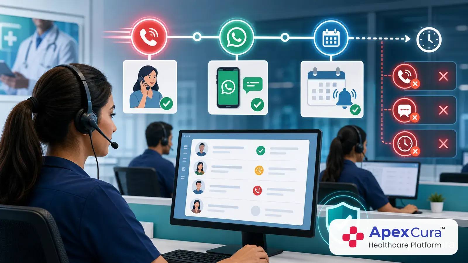 Hospital lead follow-up workflow and response time tracking